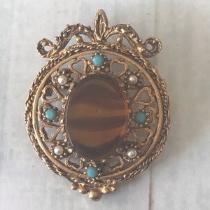 Intricate Brooch with Heart Detail